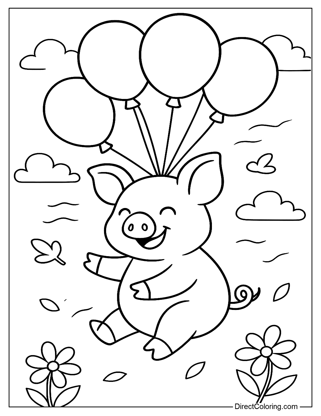 Free Pig Coloring Pages Cute Printable Fun For Kids Free Pig Coloring Pages Cute Printable Fun For Kids