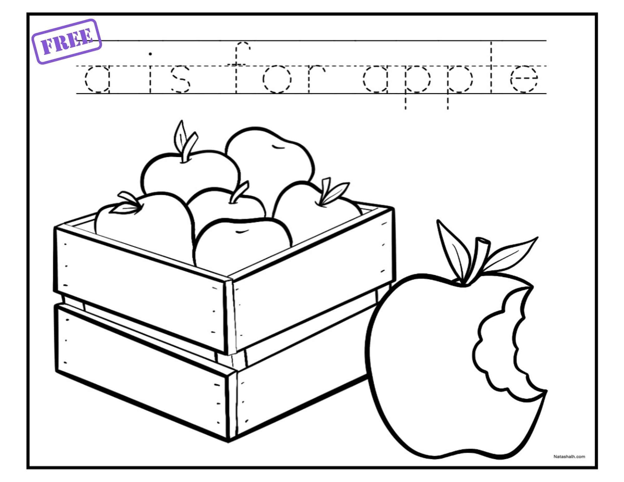 Free Printable A Is For Apple Coloring Pages The Artisan Life
