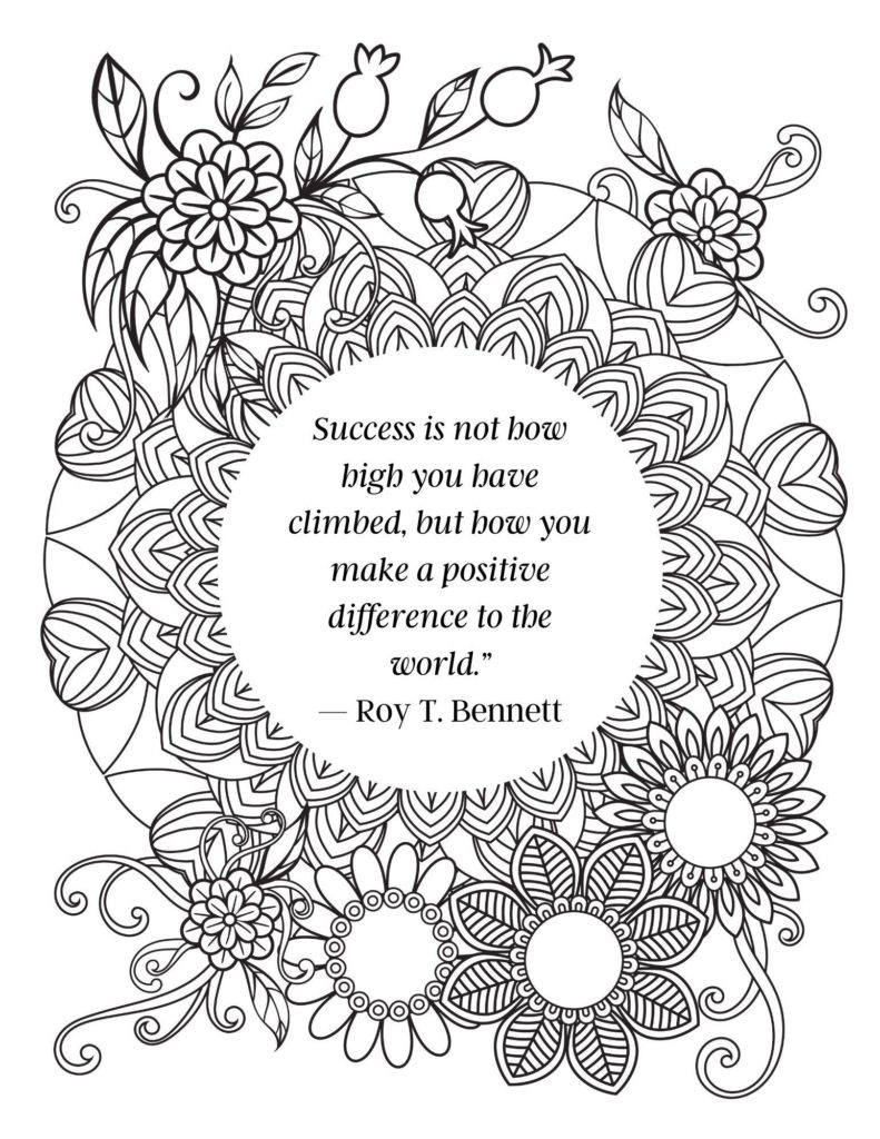 quote coloring pages for adults