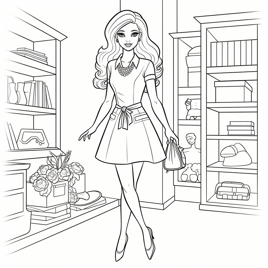 barbie coloring pages