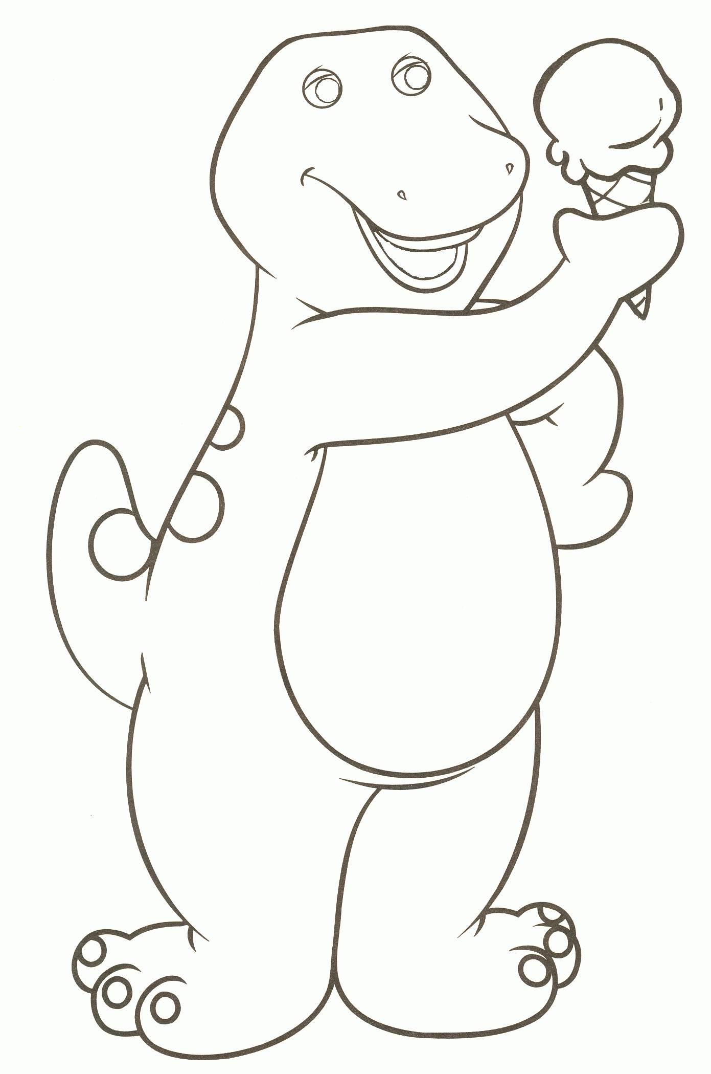 barney coloring pages barney coloring pages