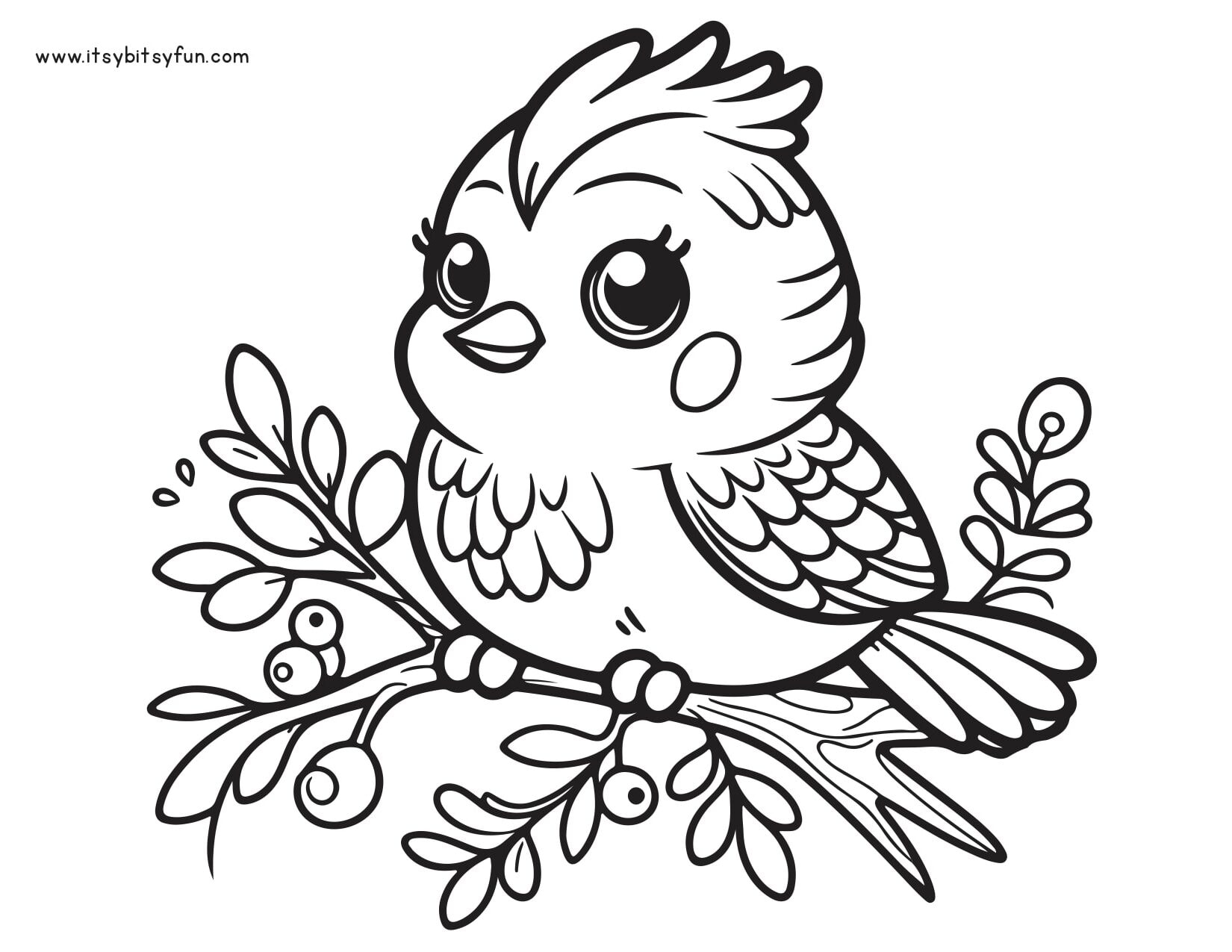 coloring page bird