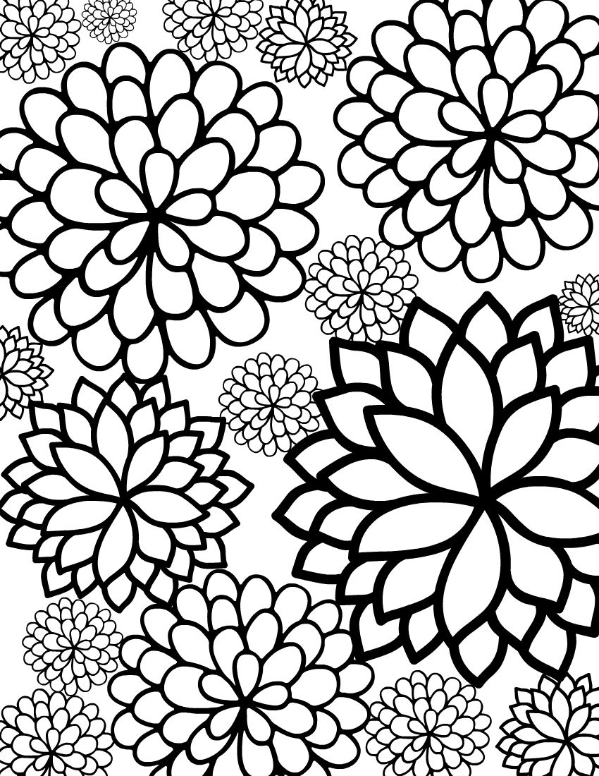 printable coloring pages flowers
