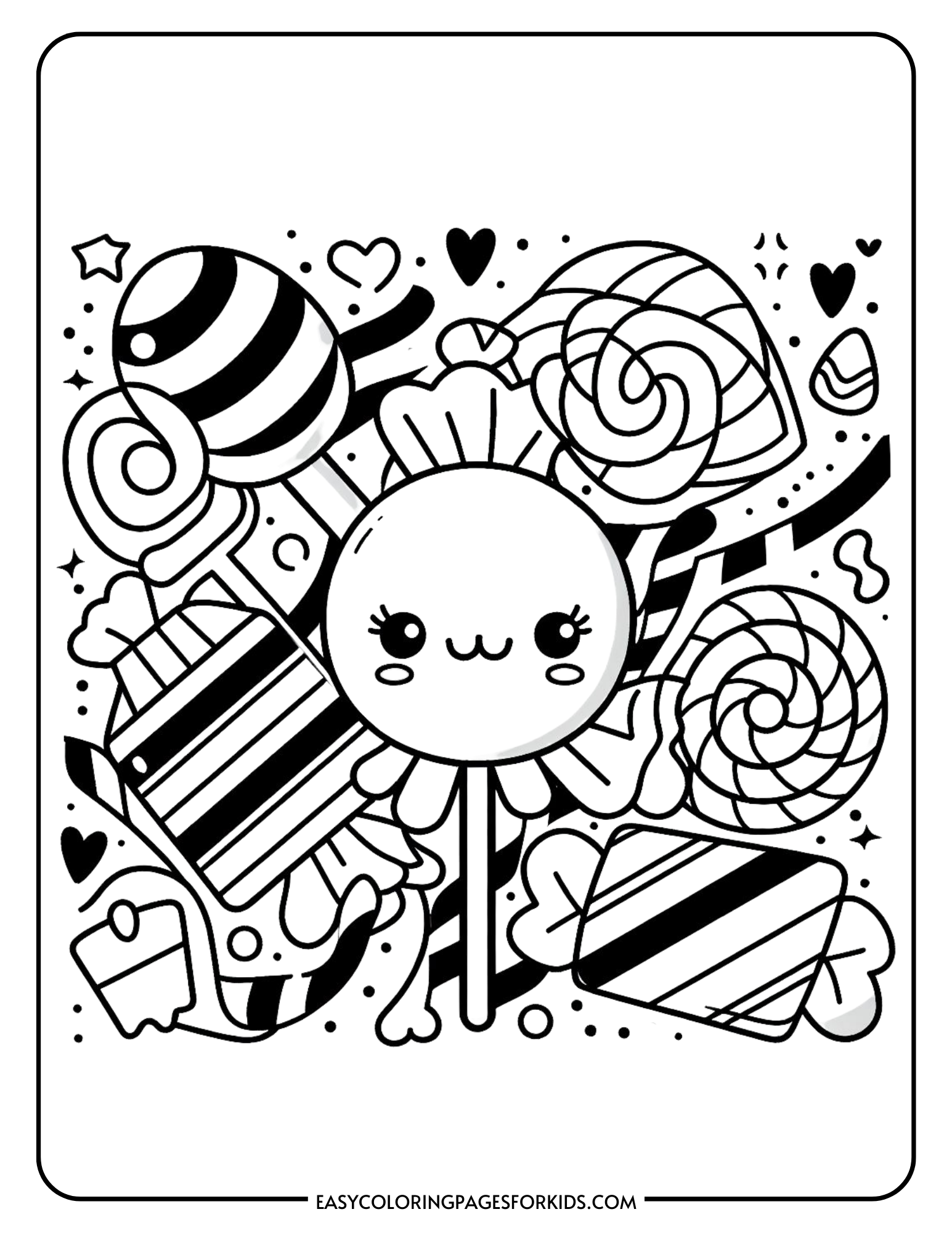 Free Printable Candy Coloring Pages 8 PDF Pages Easy Coloring Pages For Kids
