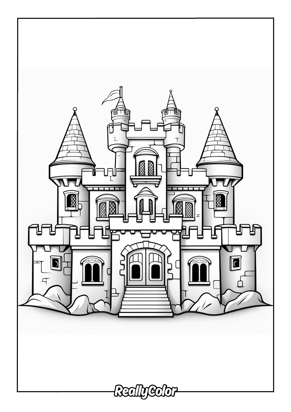 castle color pages