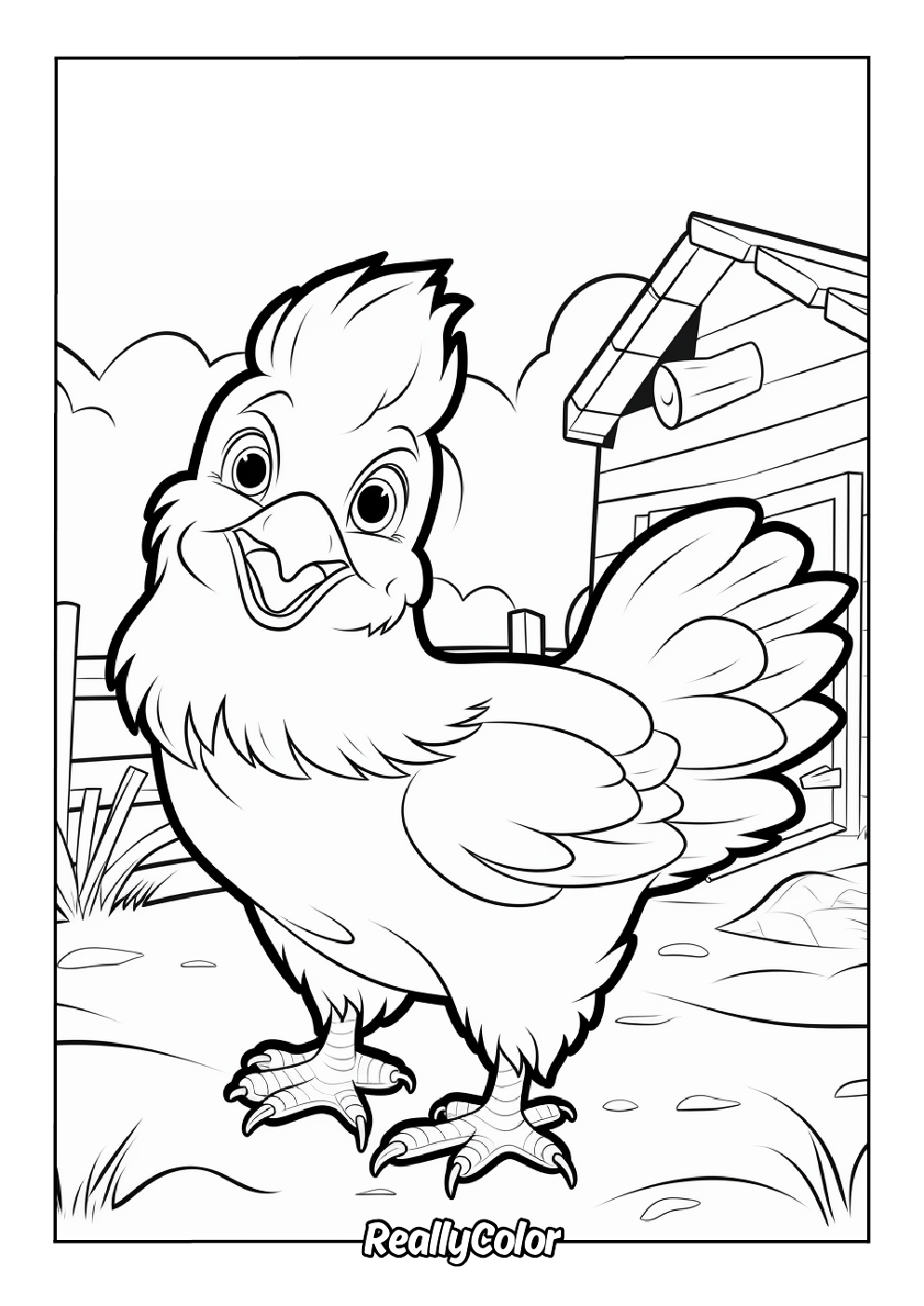 color page chicken