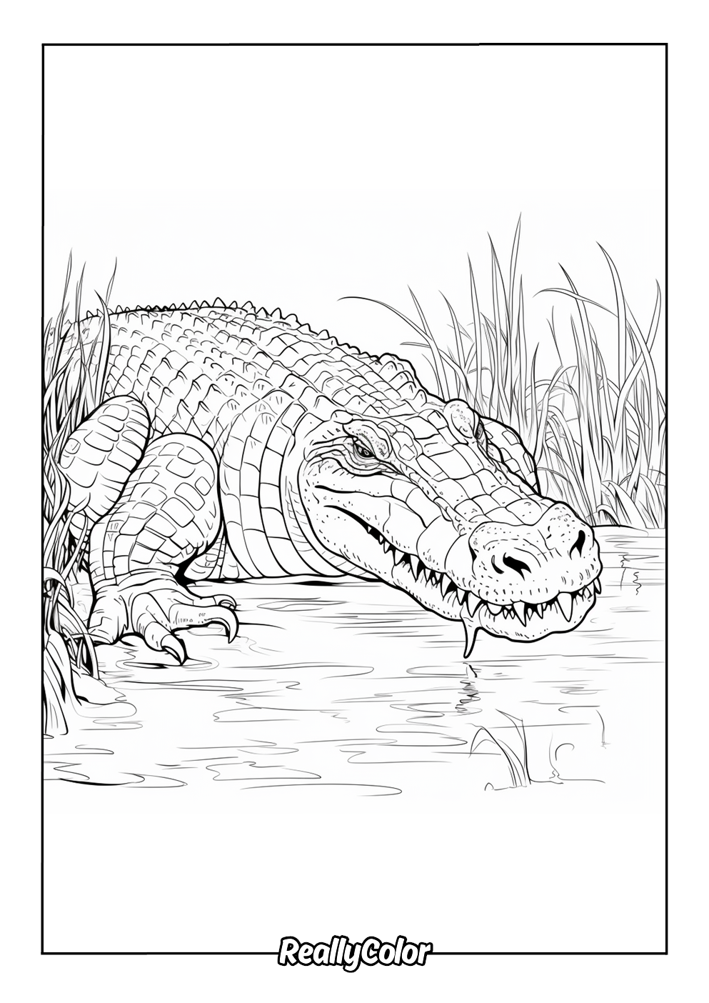 Free Printable Crocodile Coloring Pages