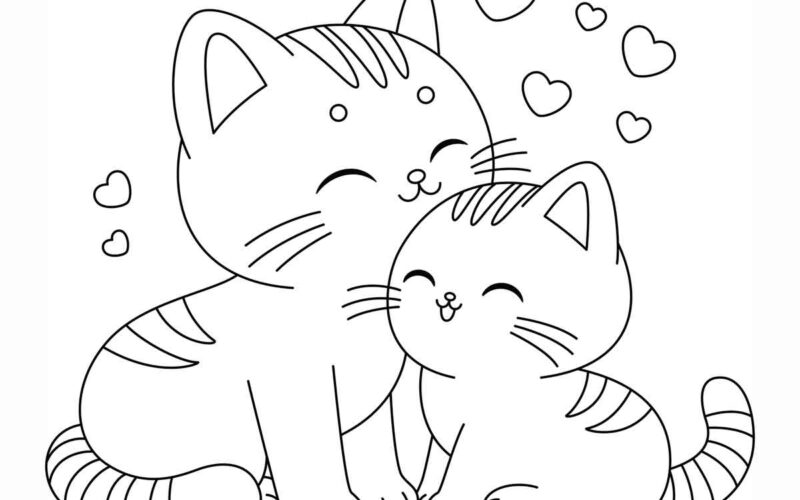 Free Printable Cute Kitten Coloring Pages Skip To My Lou