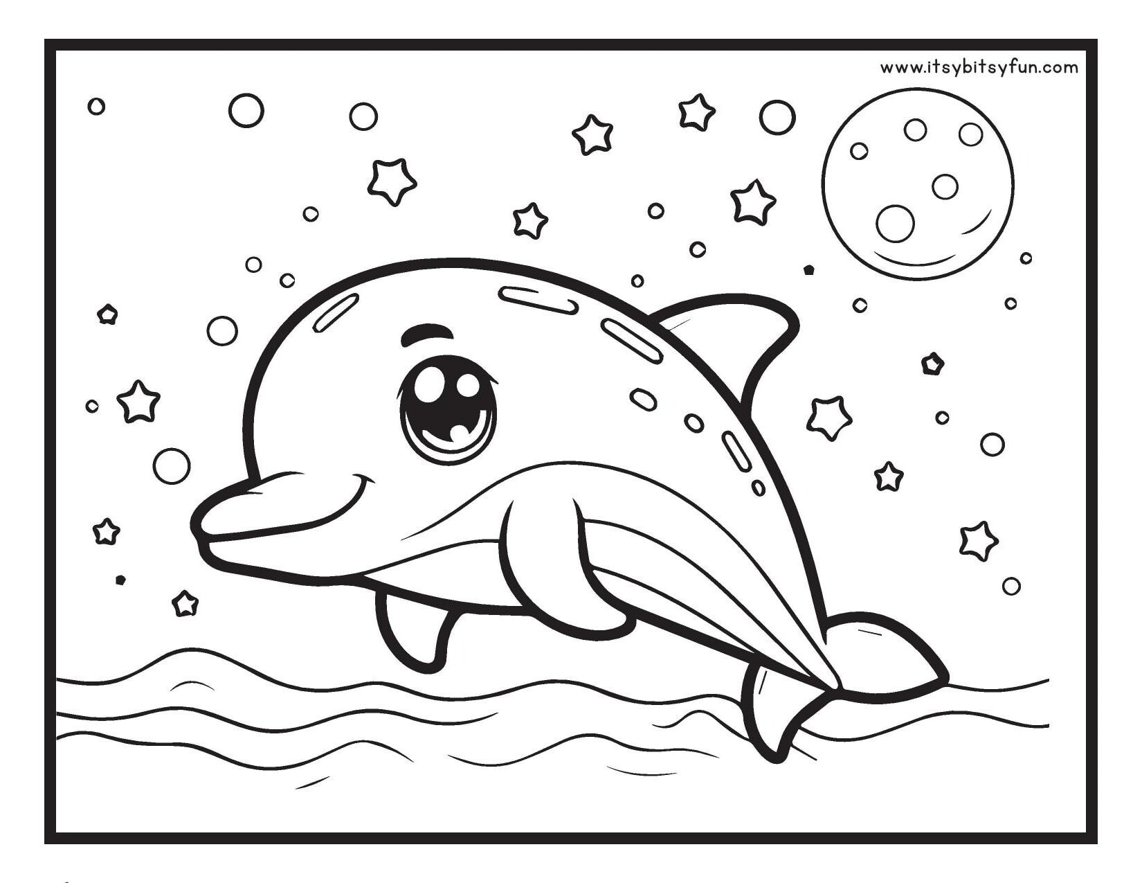 Free Printable Dolphin Coloring Pages For Kids Itsy Bitsy Fun