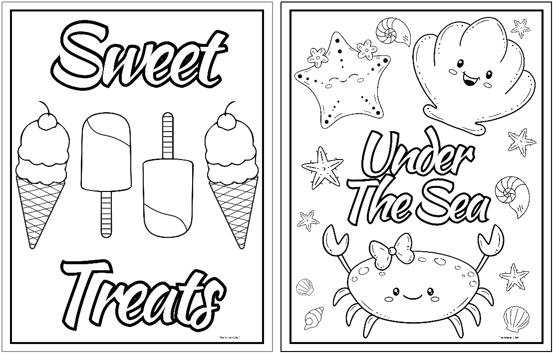 Free Printable Easy Summer Coloring Pages The Artisan Life