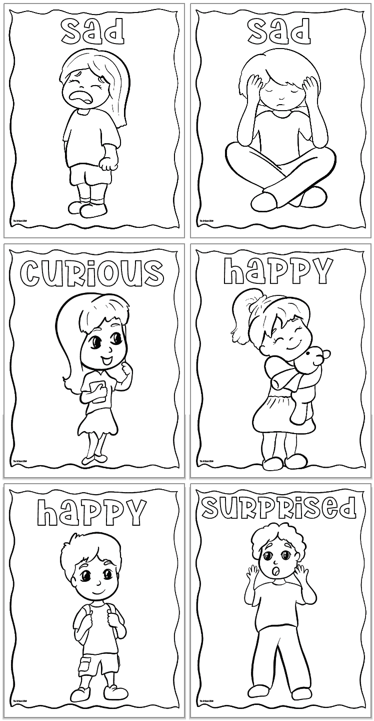 Free Printable Emotions And Feelings Coloring Pages The Artisan Life