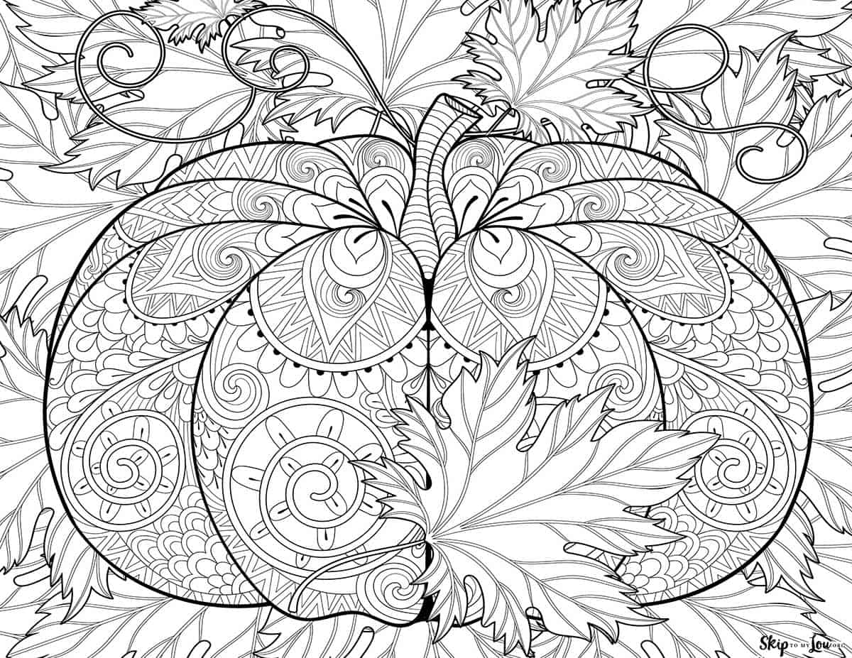 autumn coloring pages for adults