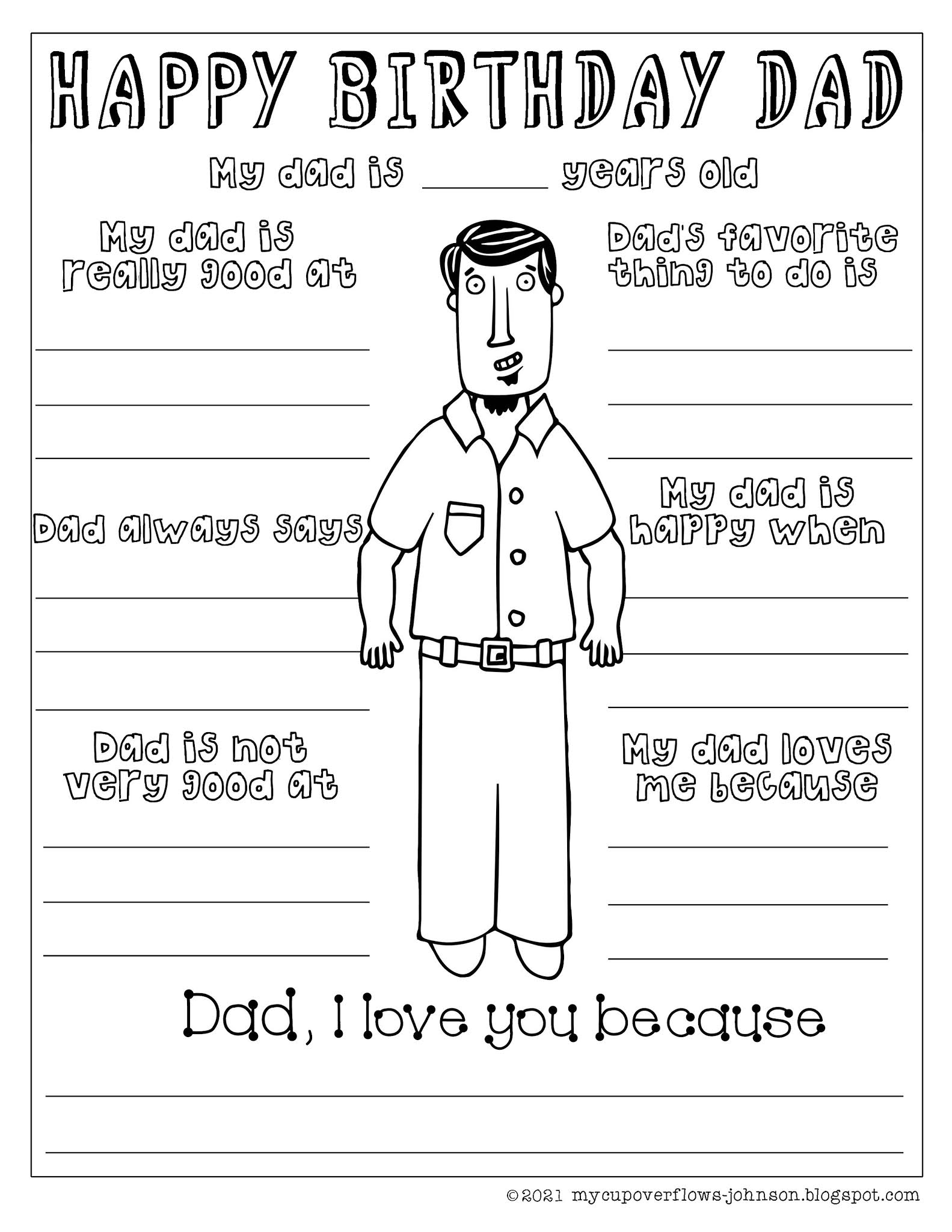 Free Printable Happy Birthday Daddy Doodle Coloring Page Coloring Pages Happy Birthday Coloring Pages For Dad From Daughter