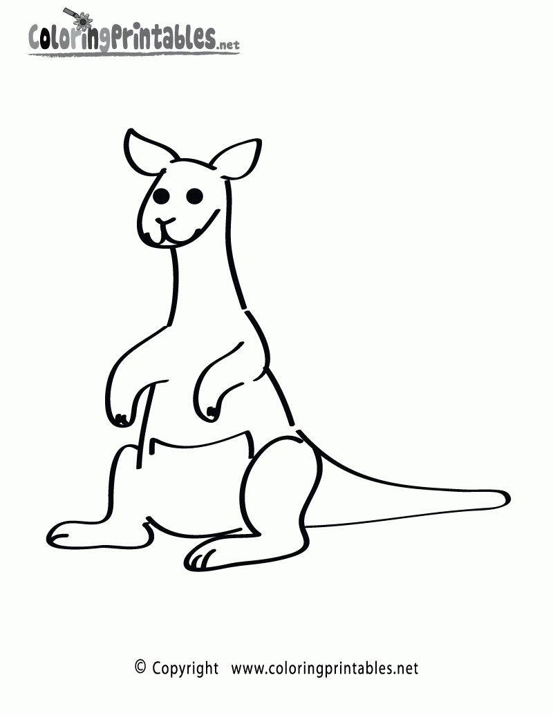 Free Printable Kangaroo Coloring Page Free Printable Kangaroo Coloring Page