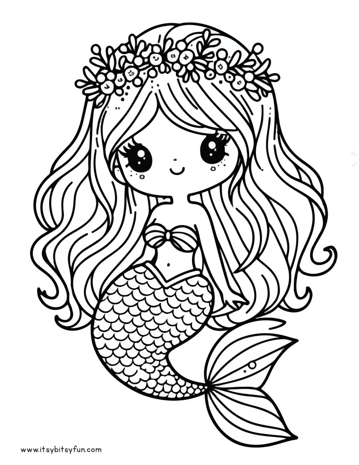 Free Printable Mermaid Coloring Pages Printable Party Favors