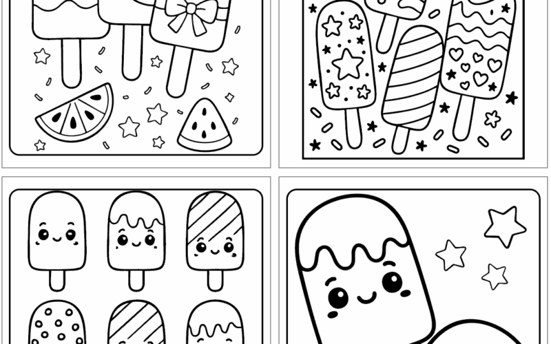 Free Printable Popsicle Coloring Pages The Artisan Life