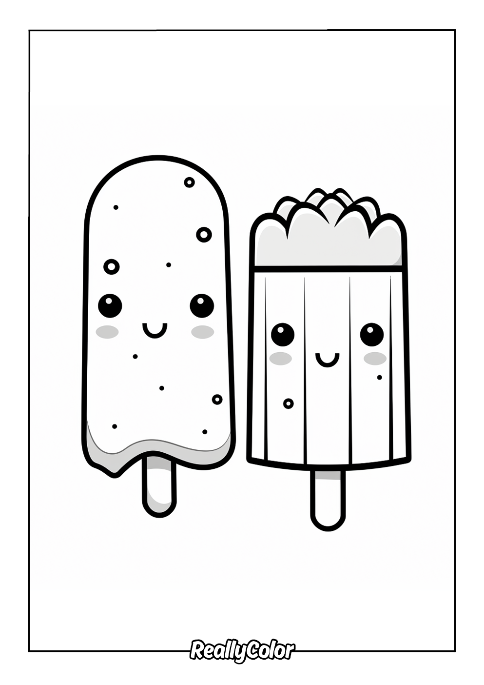 popsicle coloring page