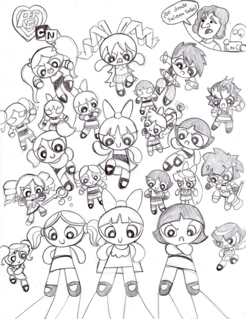 powerpuff coloring pages