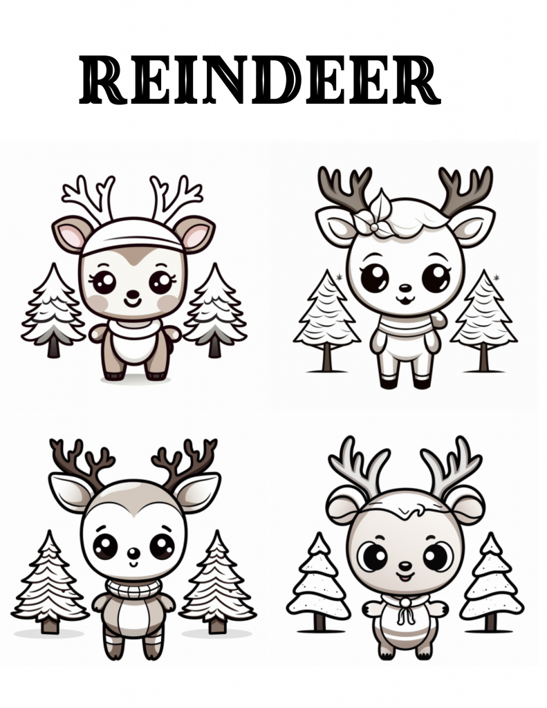 Free Printable Reindeer Coloring Pages Classy Mommy