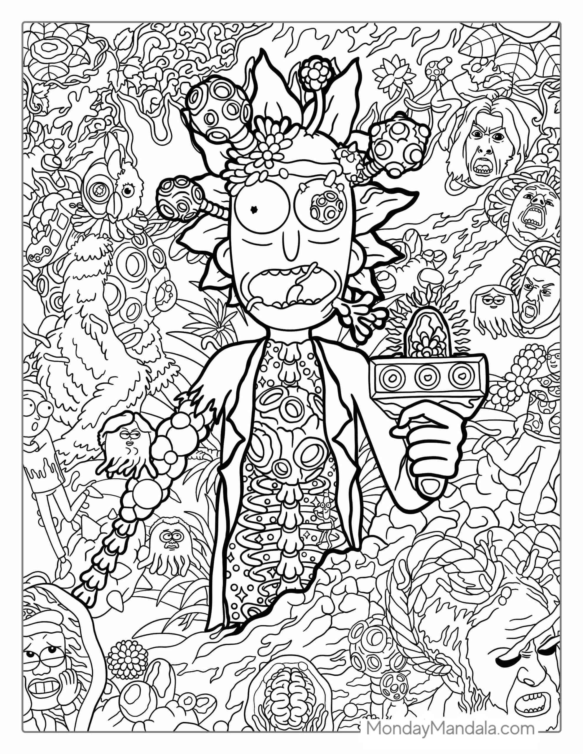 Free Printable Rick And Morty Coloring Pages Free Printable Rick And Morty Coloring Pages