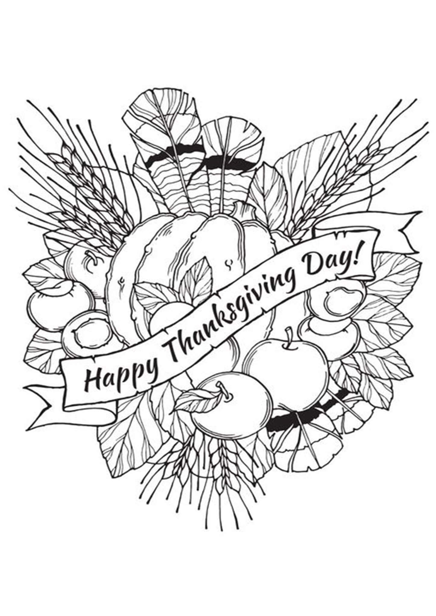 thanksgiving coloring pages free