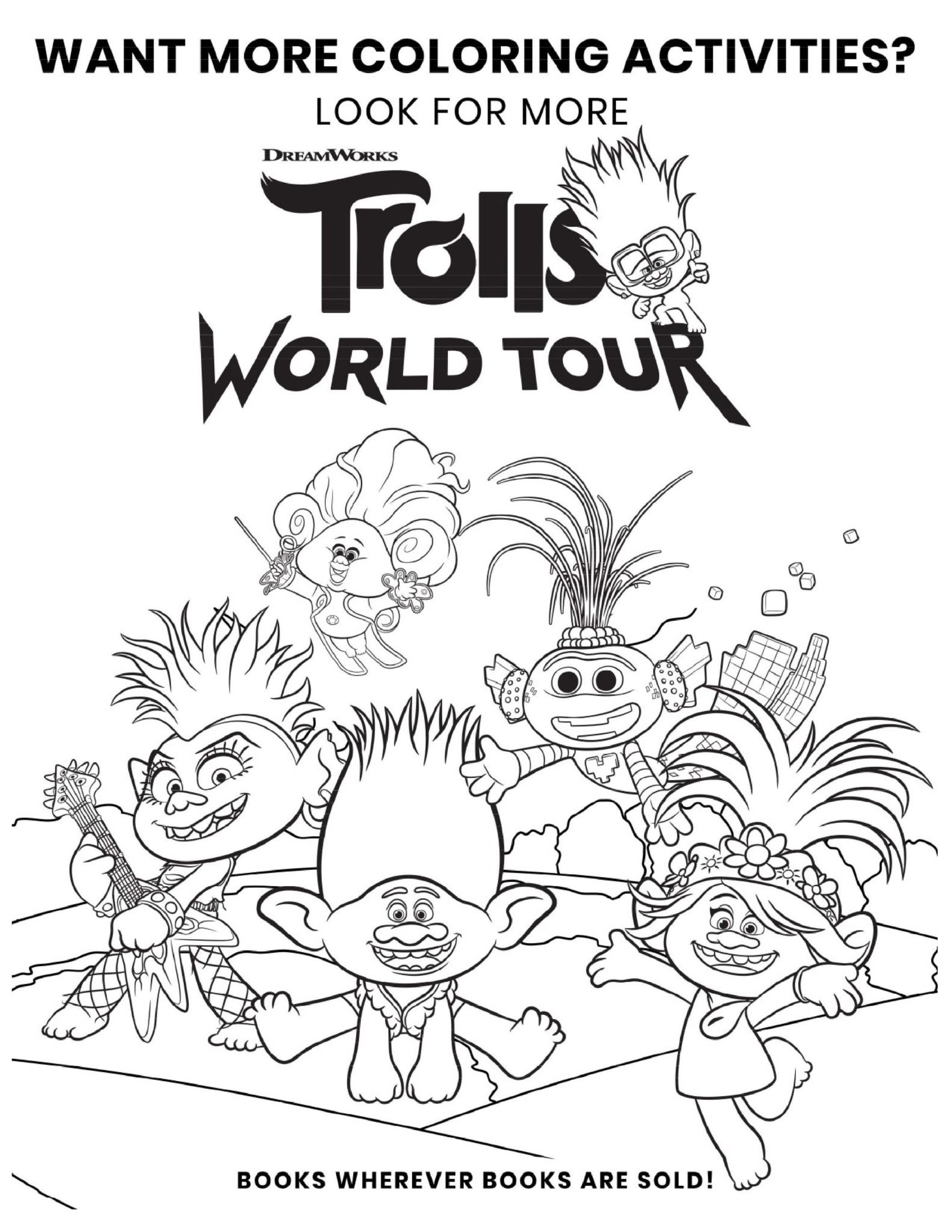 Free Printable TROLLS Coloring Pages Activity Sheets Zoom Backgrounds More Crazy Adventures In Parenting
