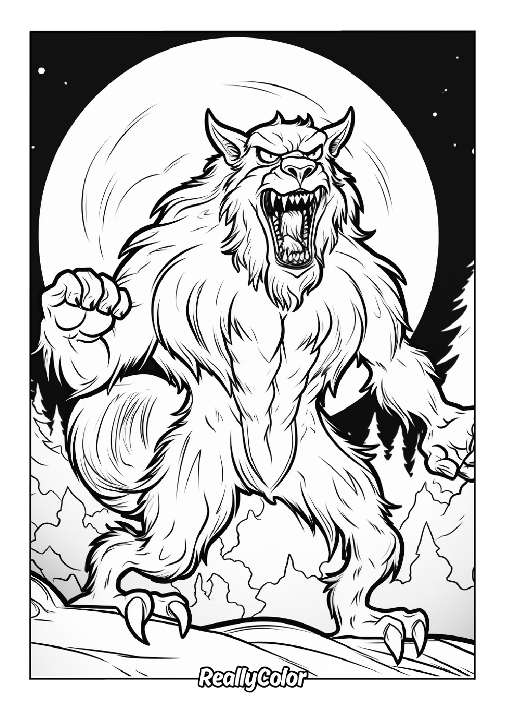 Free Printable Werewolf Coloring Pages