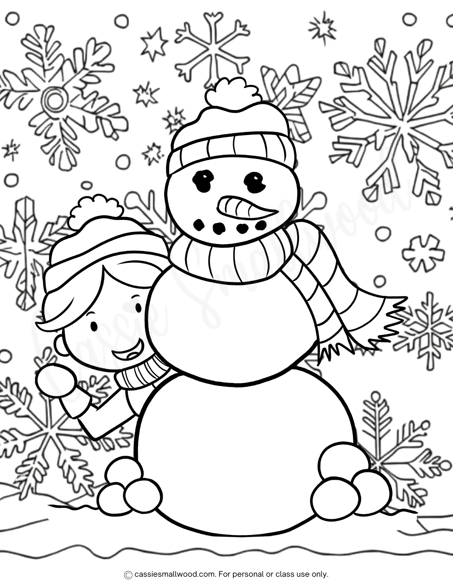 free winter coloring pages