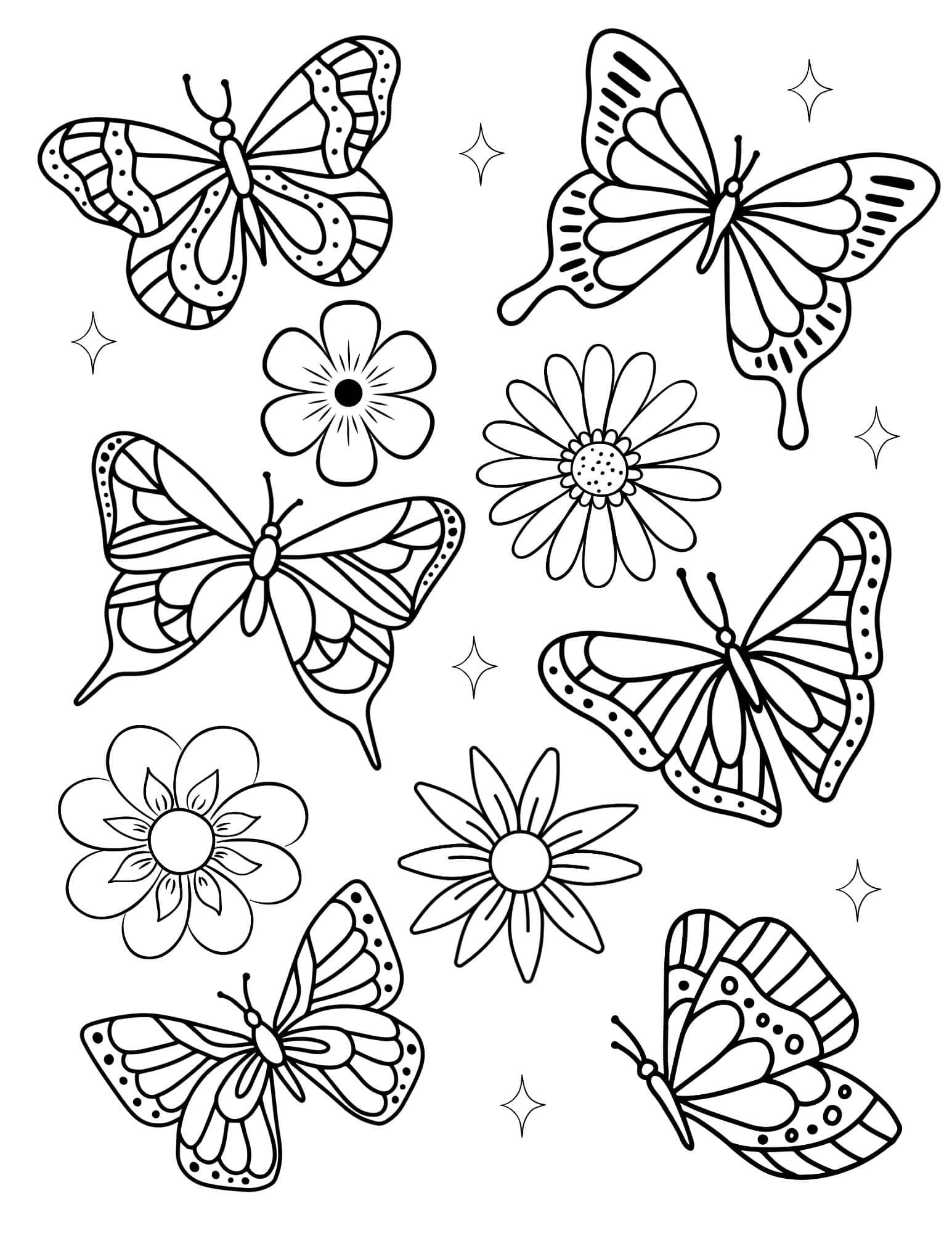 printable butterfly coloring pages printable butterfly coloring pages
