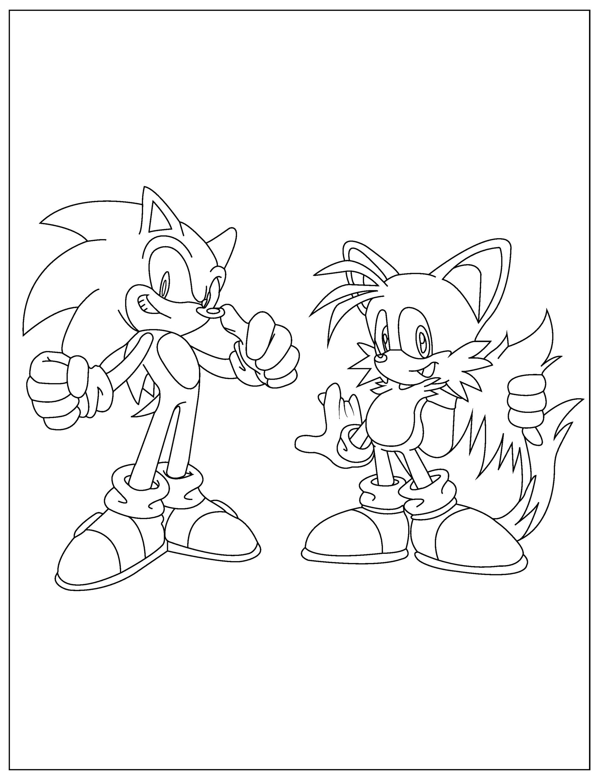 Free Sonic Coloring Pages For Kids Printable PDF Free Sonic Coloring Pages For Kids Printable PDF