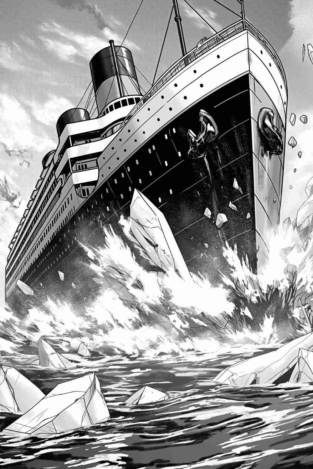 Free Titanic Coloring Page Historic Ship Iceberg Scene