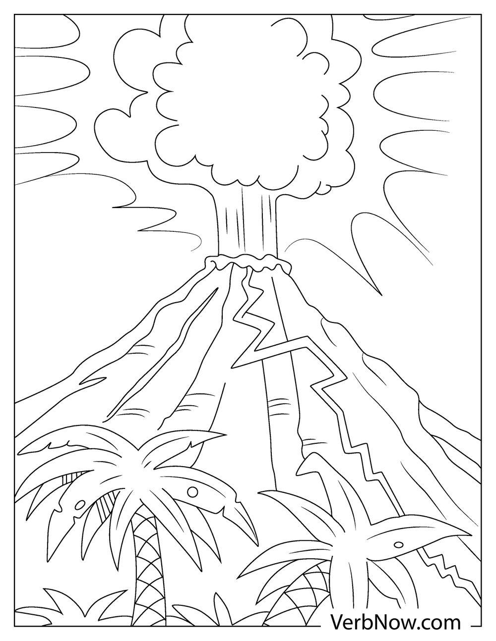 Free VOLCANO Coloring Pages For Download Printable PDF 