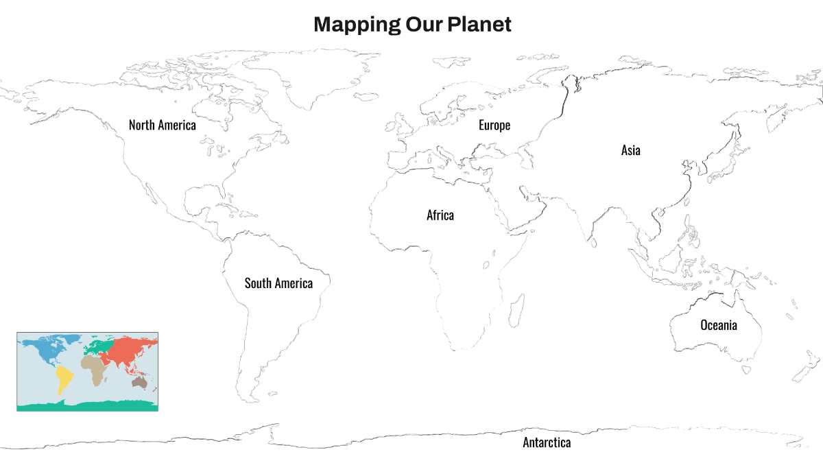 world map coloring page