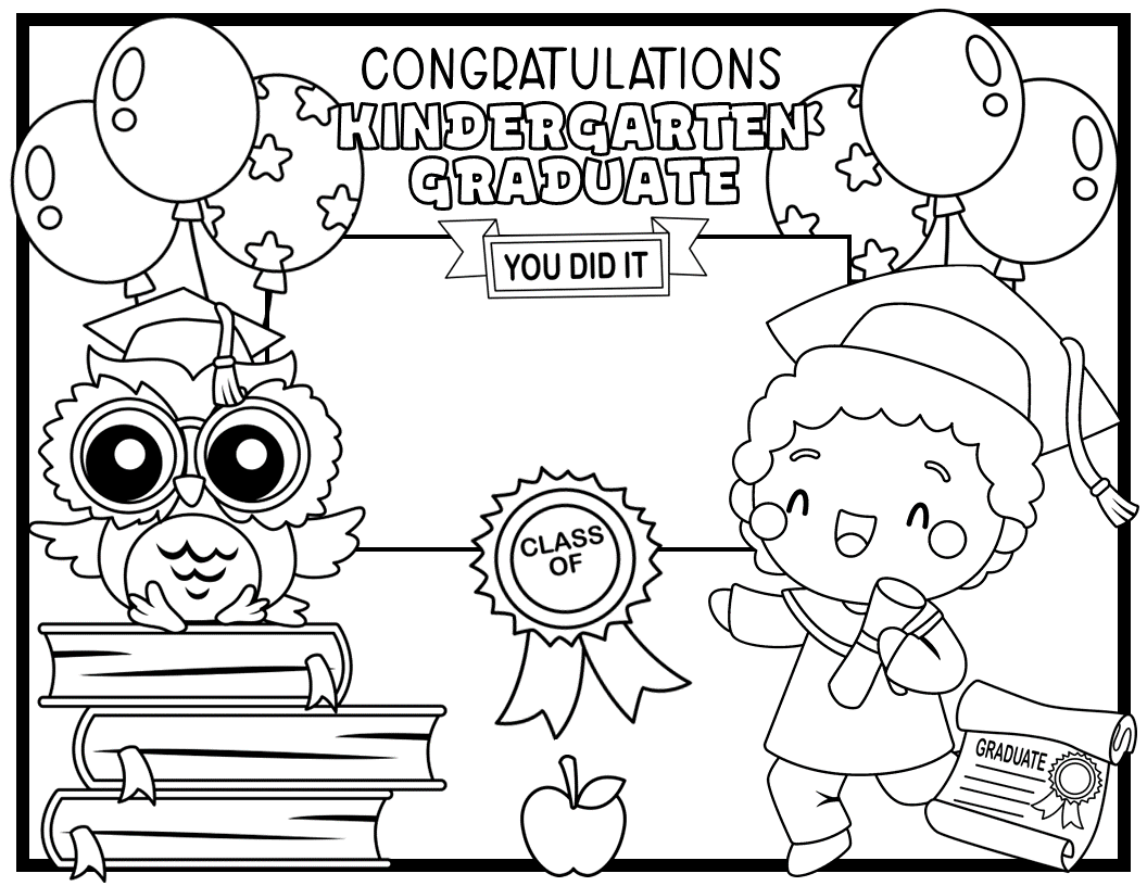 From Cap And Gown To Crayons Graduation Coloring Placemats For Your Little Graduate Simply Love Printables