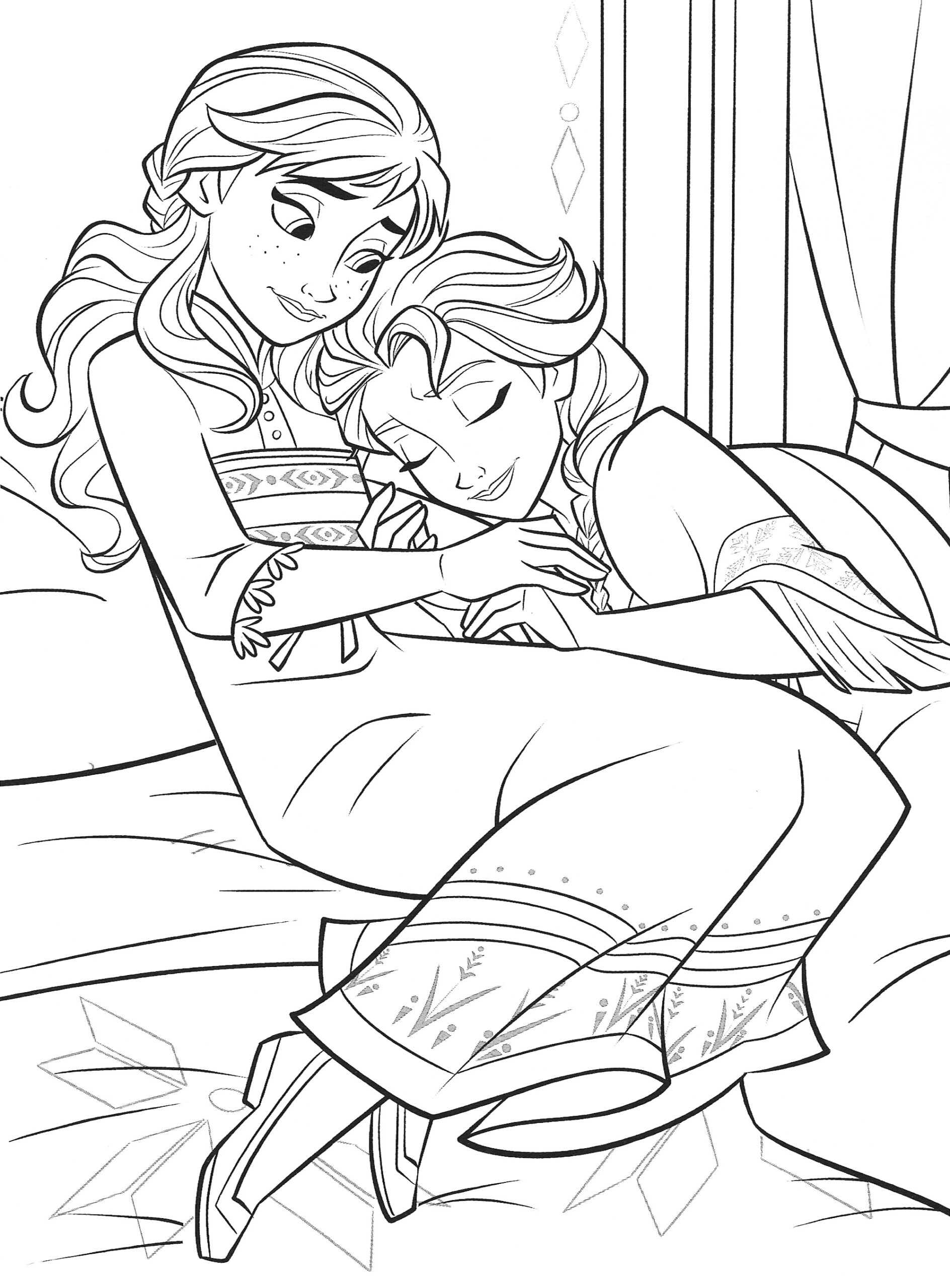 Frozen 2 Elsa And Anna Coloring Pages YouLoveIt
