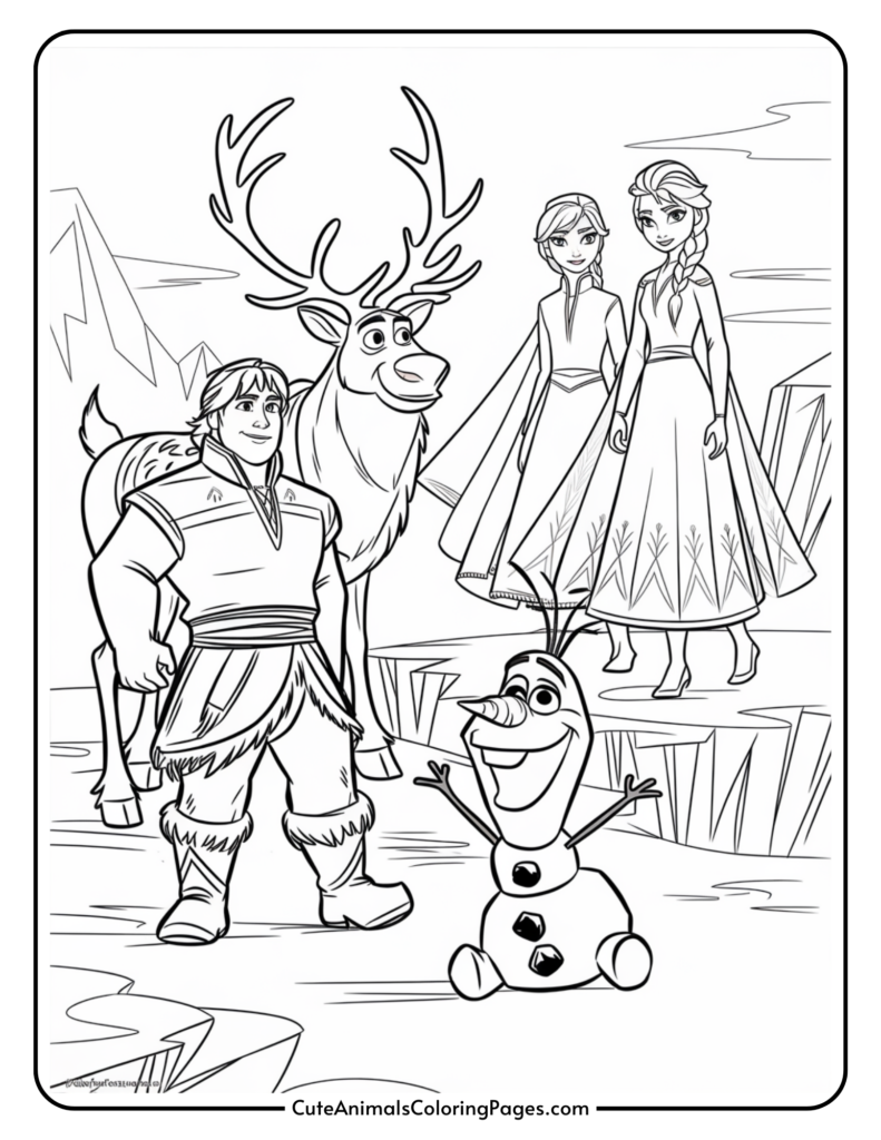 Frozen Coloring Pages 13 Free Printable Pages Cute Animals Coloring Pages