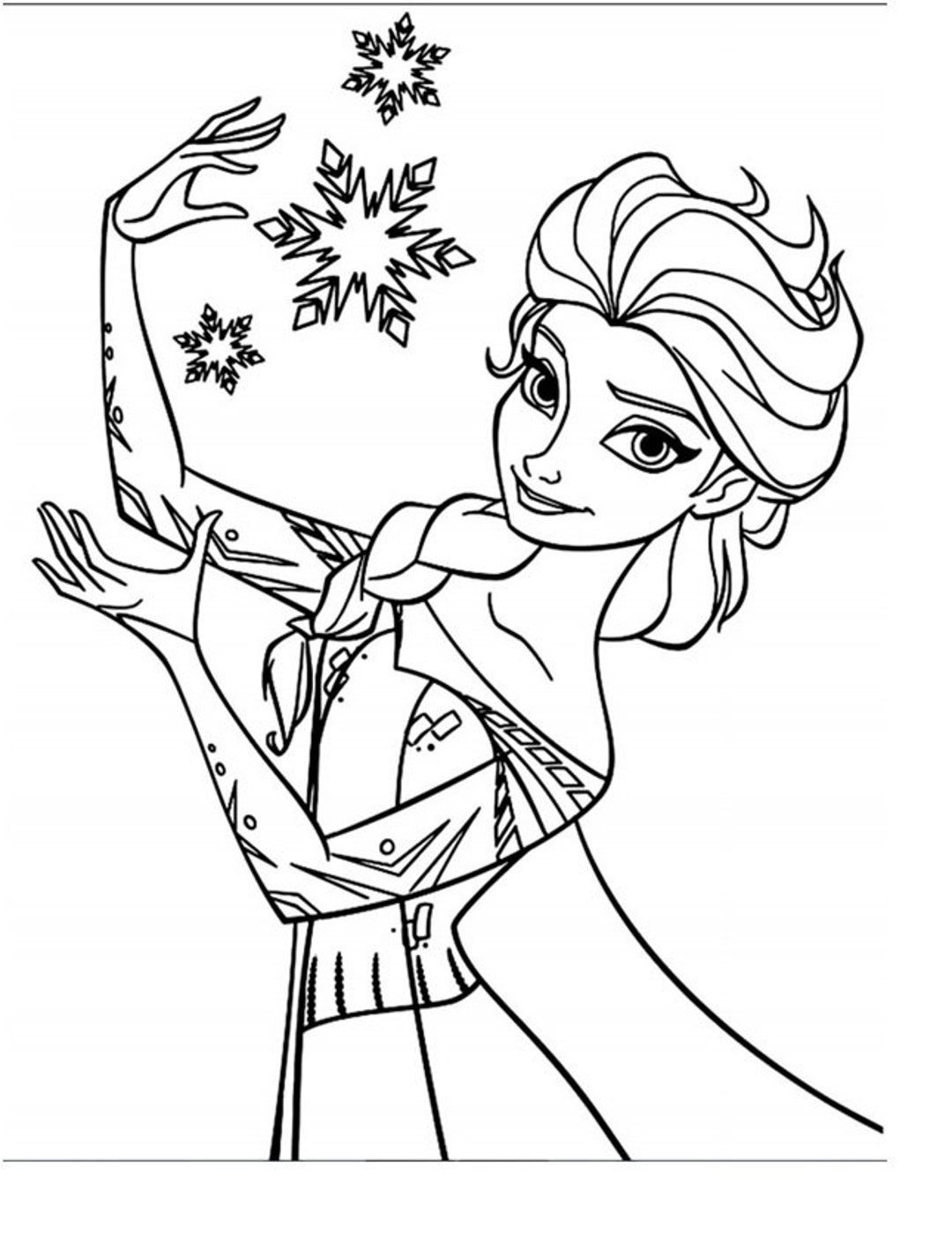 elsa printable coloring pages