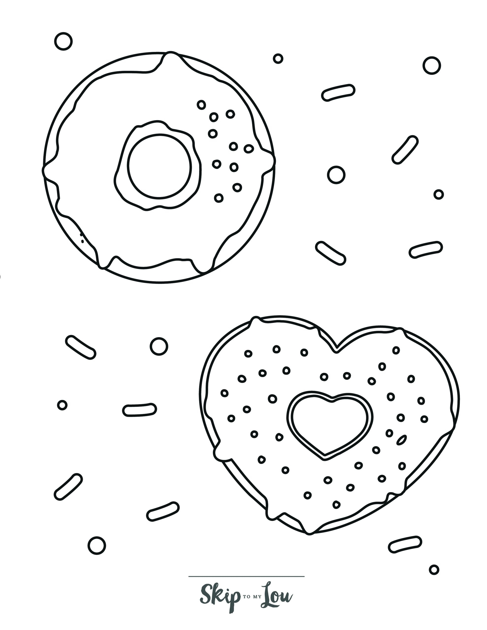Fun Donut Coloring Pages With Free Printable Book Skip To My Lou