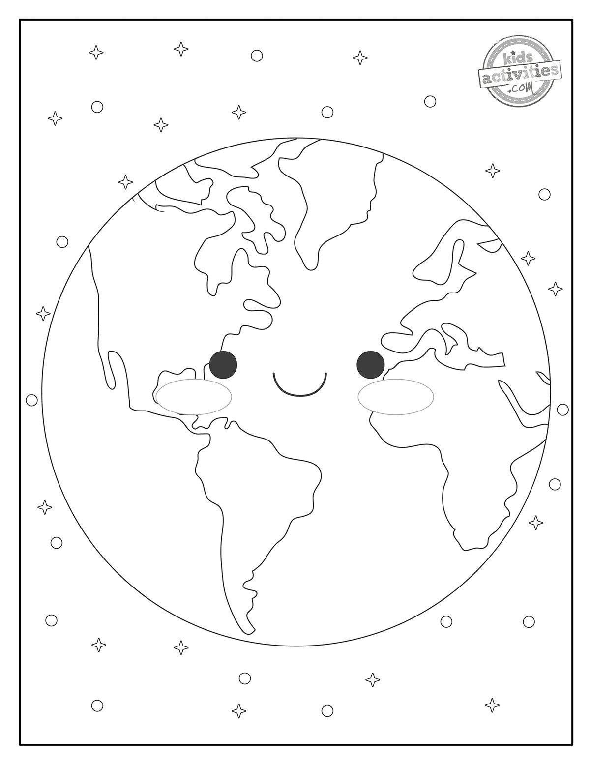 earth coloring page