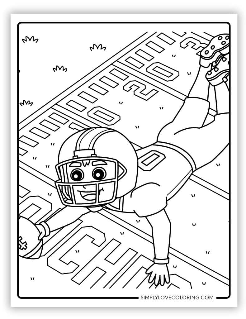 Fun Football Coloring Pages Free PDF Printables Simply Love Coloring
