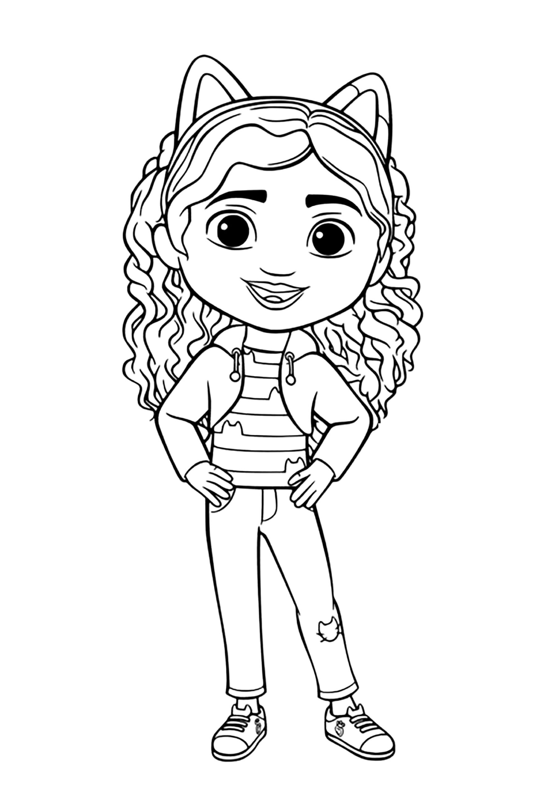 Gabby From Gabby And The Magic House Gabby s Dollhouse Coloring Pages