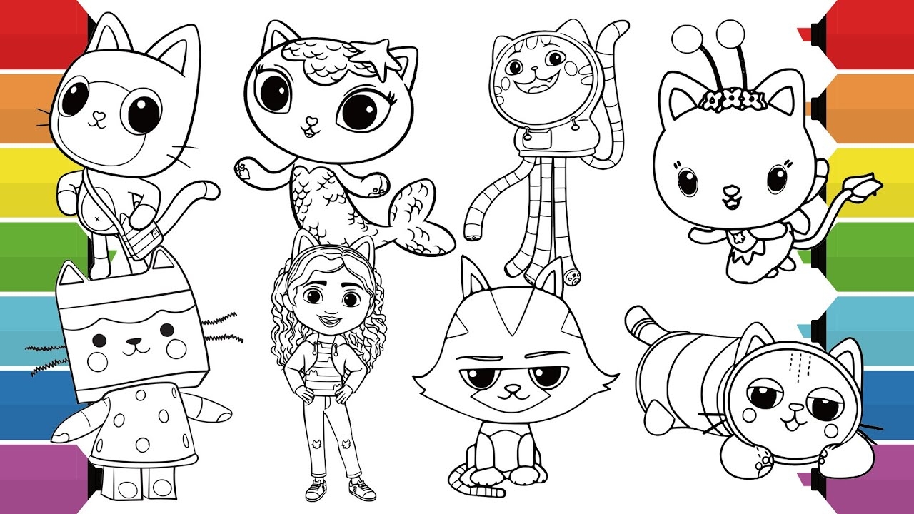 gabby dollhouse coloring page