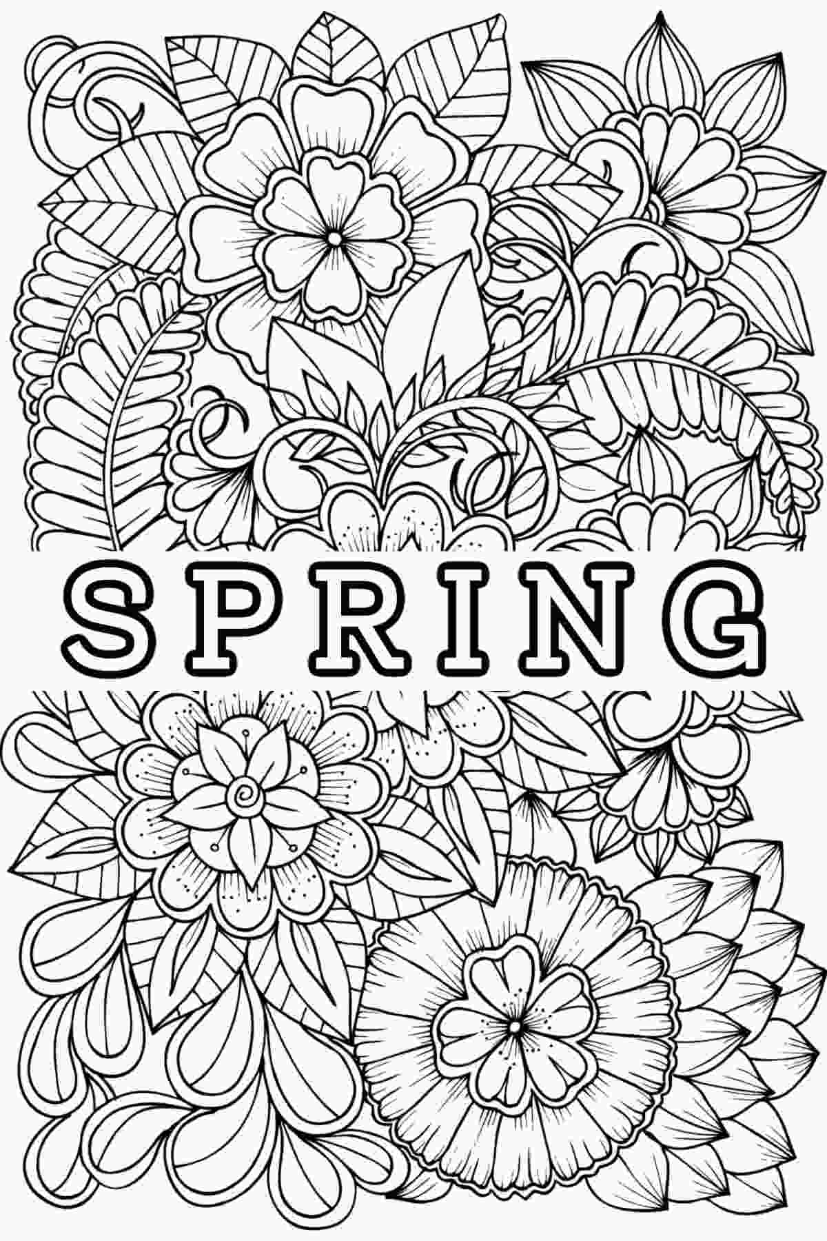 spring coloring pages printable spring coloring pages printable