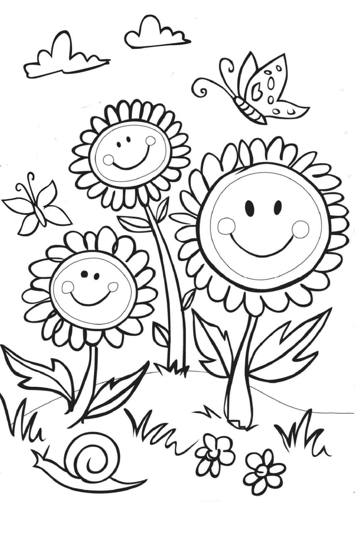 free coloring pages spring