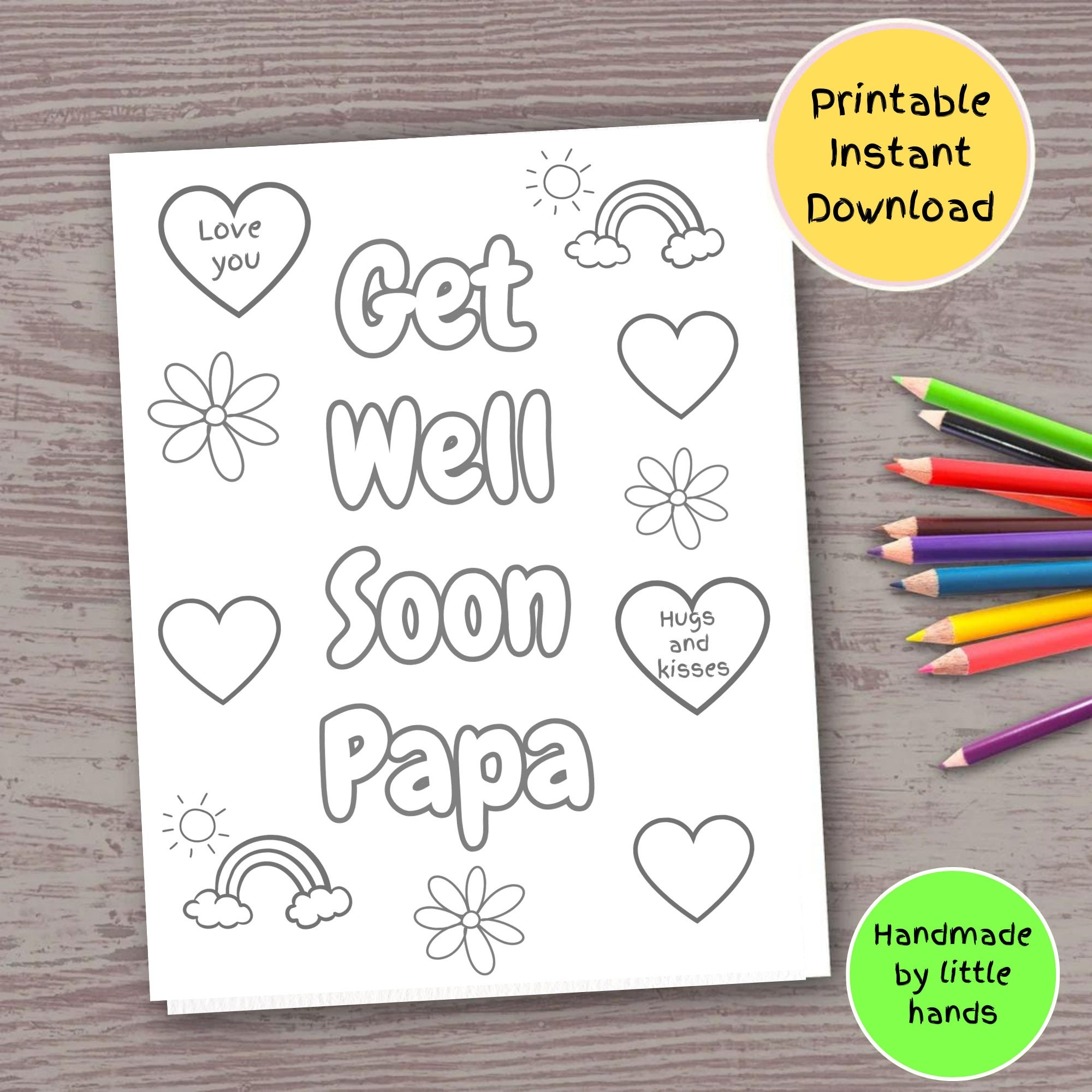 get well soon coloring pages