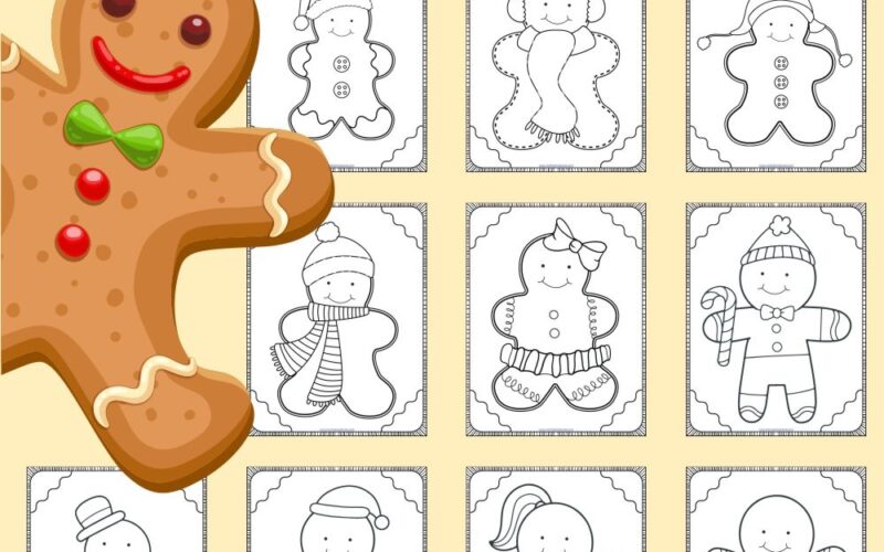 Gingerbread Man Coloring Pages PDF Free Your Therapy Source