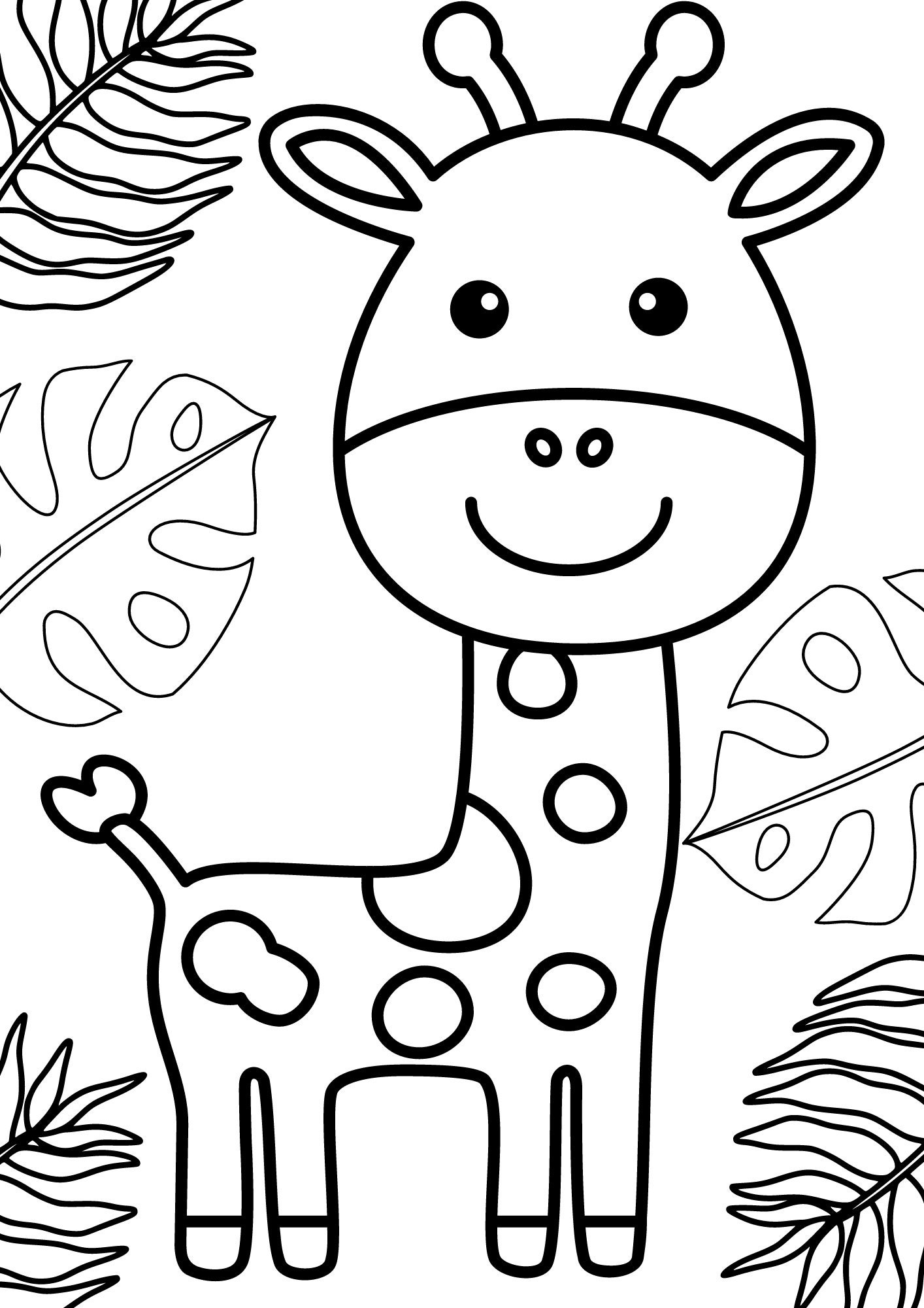 Giraffe Coloring Sheet Etsy Giraffe Coloring Sheet Etsy