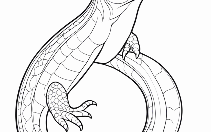 Glass Lizard Coloring Page
