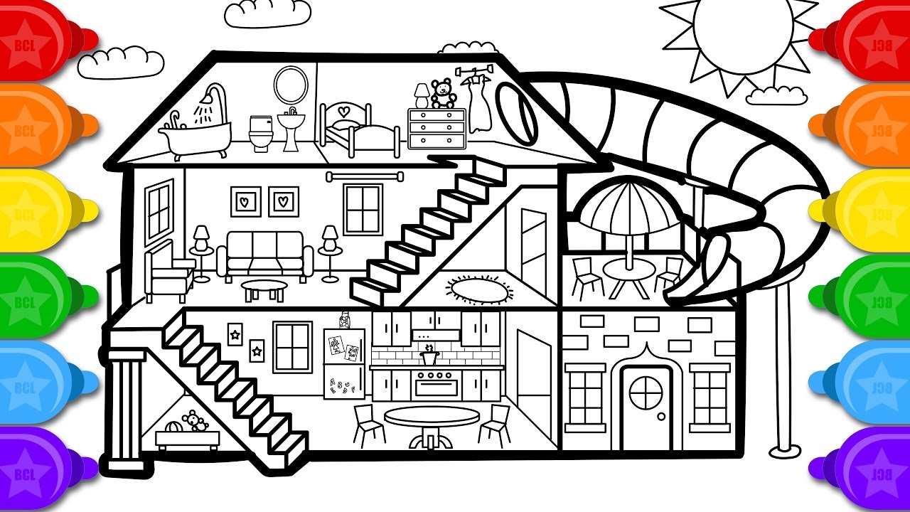 house coloring page