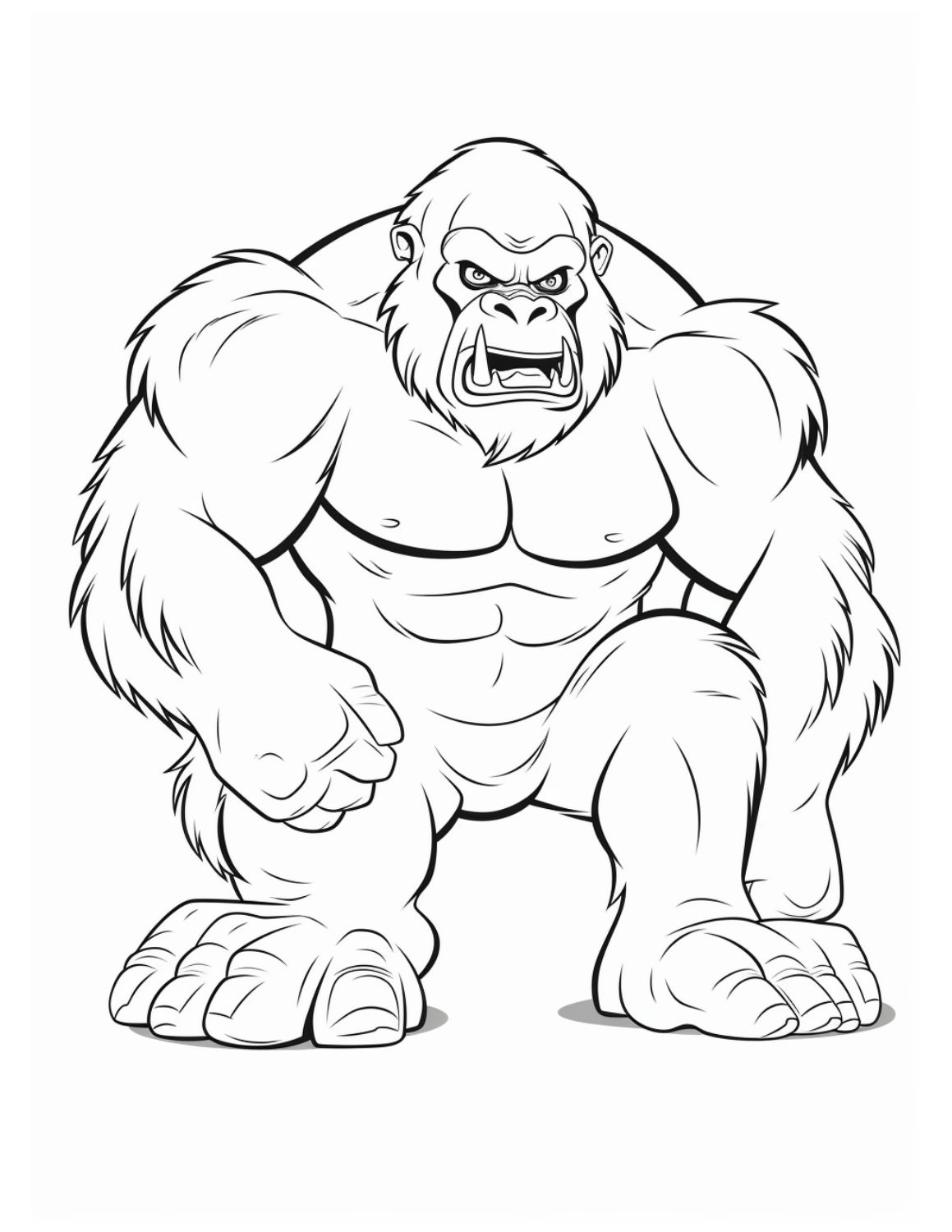 Gorilla Coloring Pages Free PDF Printables Skip To My Lou